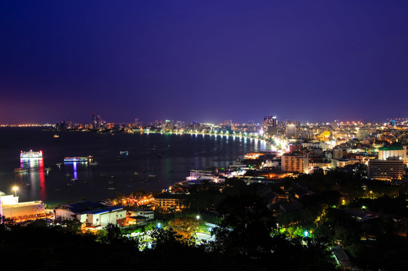 Pattaya Thailand at Night - wirojsid / 123RF Stock Photo